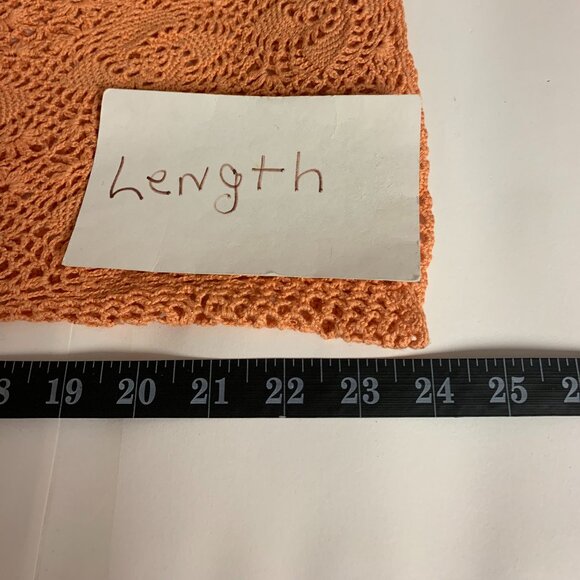 So Be It Womens Cardigan Size S Silk Orange Crochet Knit Boho Hippie Festival - Picture 9 of 10